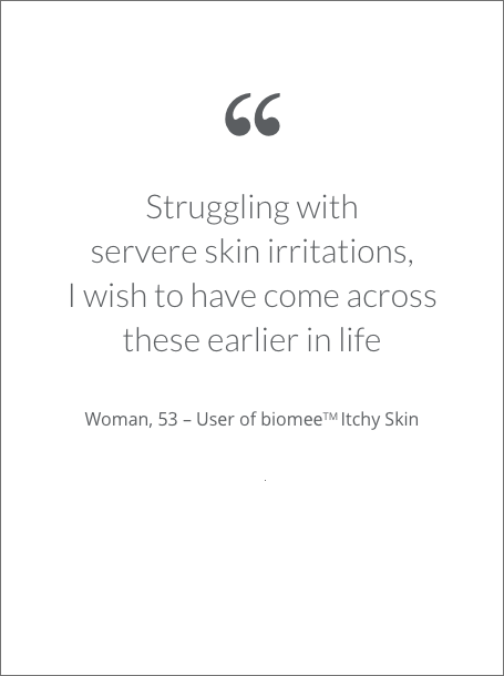 biomee™ Itchy Skin | Testimonial